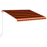 VidaXL Luifel automatisch uittrekbaar 400x300 cm oranje en bruin