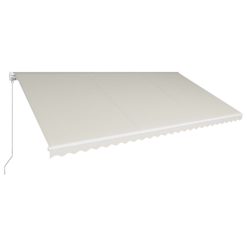 VidaXL Luifel handmatig uittrekbaar 600x300 cm crème