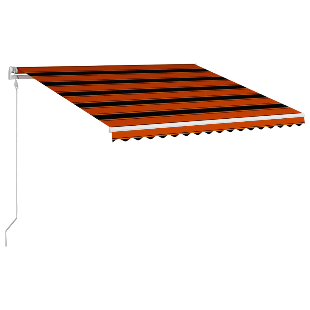 VidaXL Luifel automatisch uittrekbaar 450x300 cm oranje en bruin