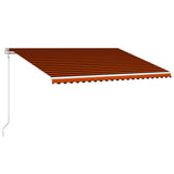 VidaXL Luifel automatisch uittrekbaar 500x300 cm oranje en bruin