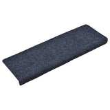 Vidaxl trapmatten 15 st 65x21x4 cm naaldvilt blauw