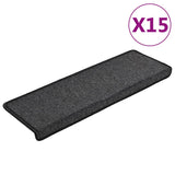 Vidaxl trapmatten 15 st 65x21x4 cm antraciet