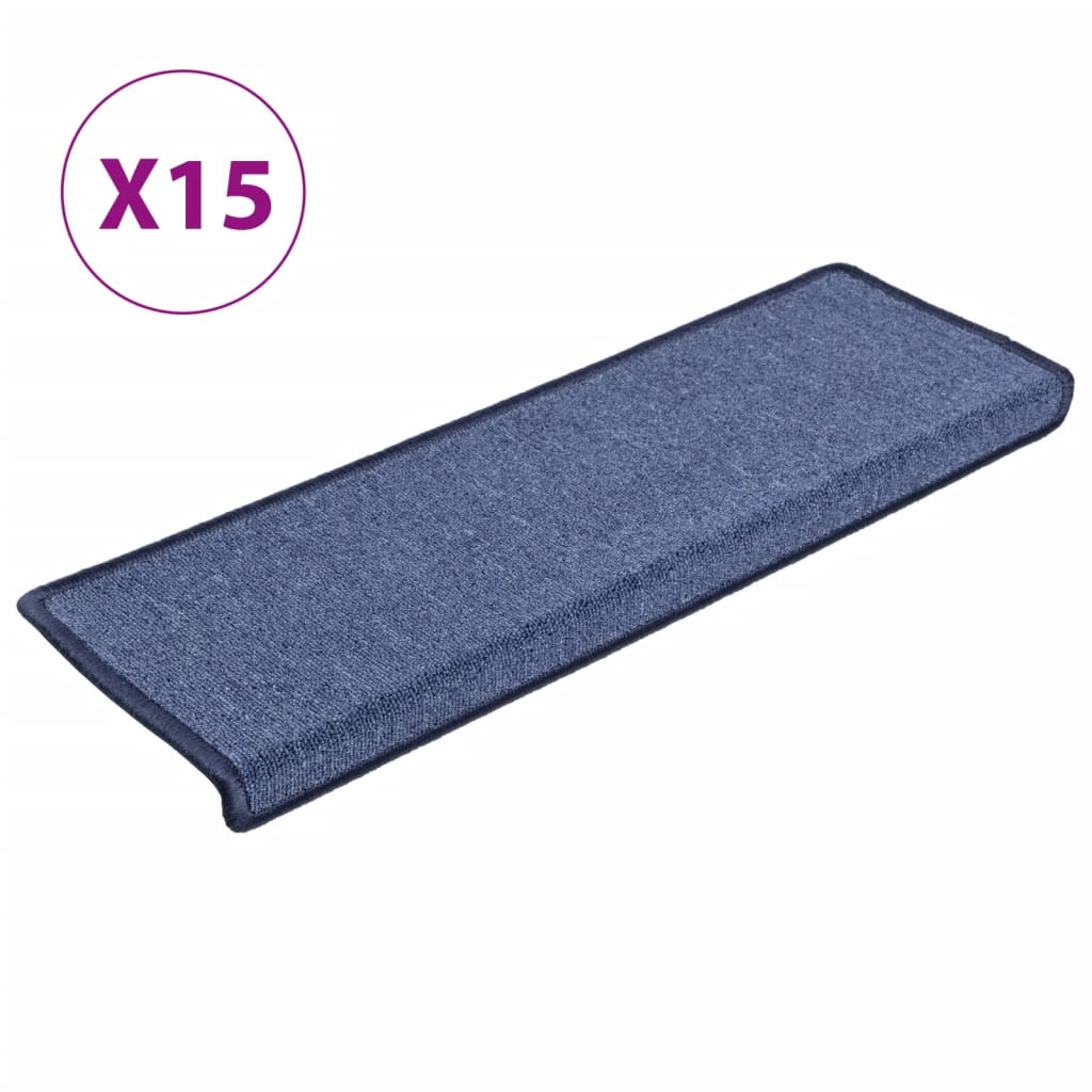 VidaXL Trapmatten 15 st 65x25 cm blauw