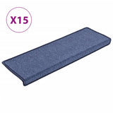 VidaXL Trapmatten 15 st 65x25 cm blauw