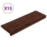 Vidaxl trapmatten 15 st 65x21x4 cm bruin