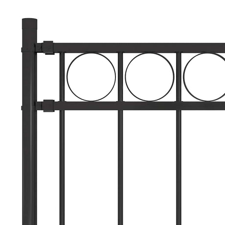 Vidaxl tuinhek staal 1,81x1,2 m zwart