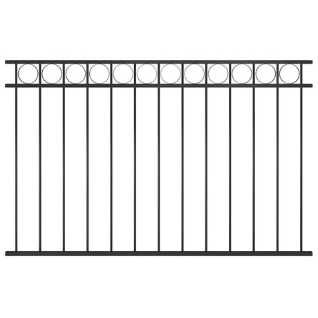 Vidaxl schuttingpaneel staal 1,7x1 m zwart
