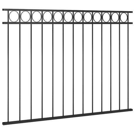 Vidaxl schuttingpaneel staal 1,7x1,2 m zwart