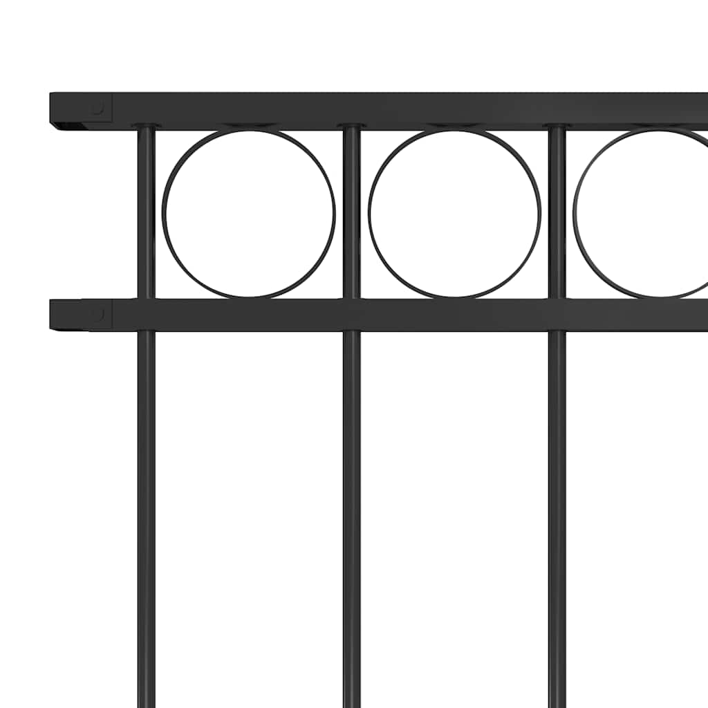 Vidaxl schuttingpaneel staal 1,7x1,2 m zwart
