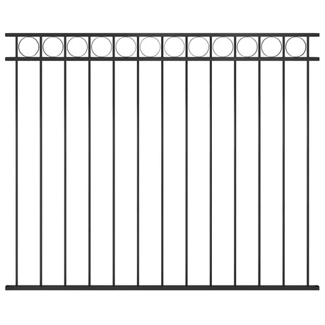 Vidaxl schuttingpaneel staal 1,7x1,5 m zwart