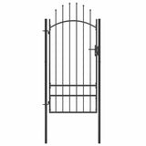 Vidaxl poort 1x2,5 m staal zwart