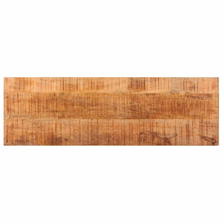 Vidaxl bankje 110 cm massief ruw mangohout en staal