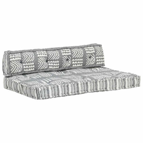 Vidaxl bankkussen pallet stof patchwork grijs