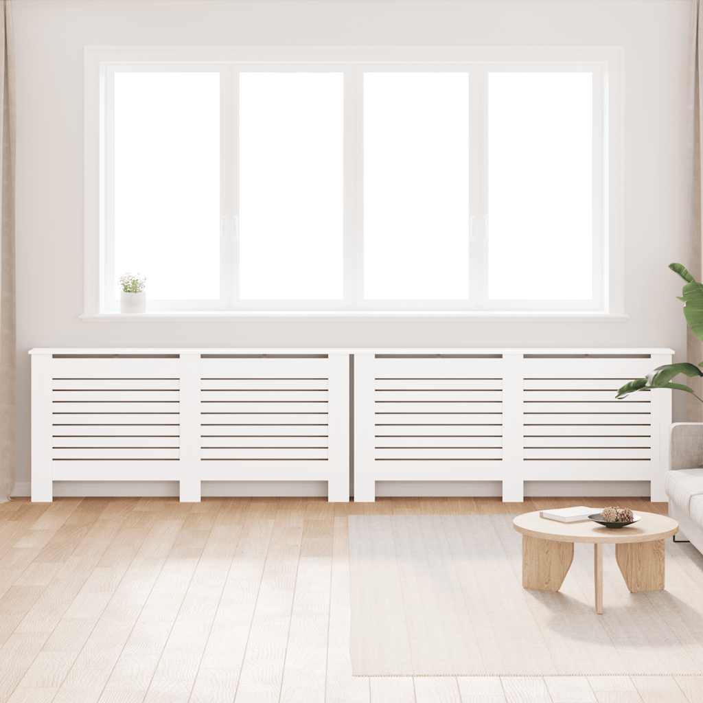Vidaxl radiatorombouwen 2 st 172x19x81,5 cm mdf wit