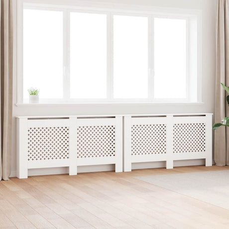 Vidaxl radiatorombouwen 2 st 152x19x81,5 cm mdf wit