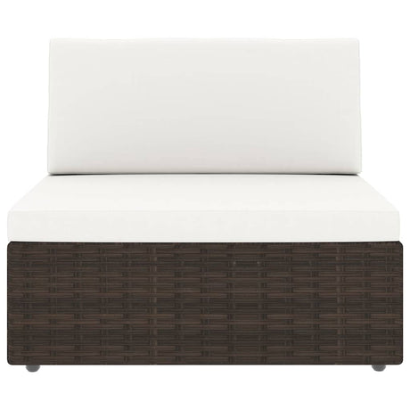 Vidaxl 2-delige loungeset poly rattan bruin