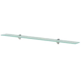 Vidaxl schappen zwevend 2 st 100x20 cm 8 mm glas