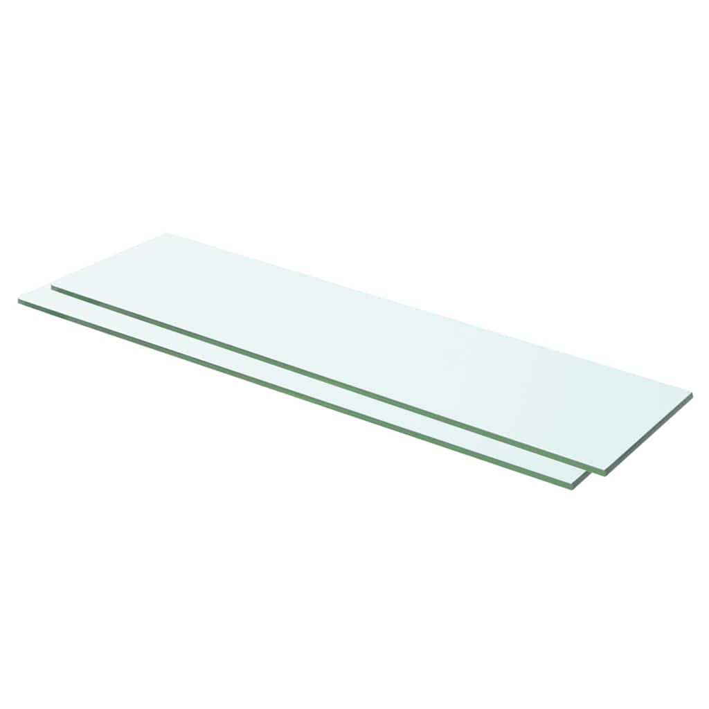 Vidaxl schappen 2 st 60x12 cm glas transparant