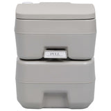 Vidaxl kampeertoilet draagbaar 20 + 10 l grijs