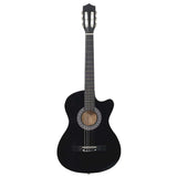 Vidaxl gitaar cutaway met 6 snaren western klassiek 38 zwart