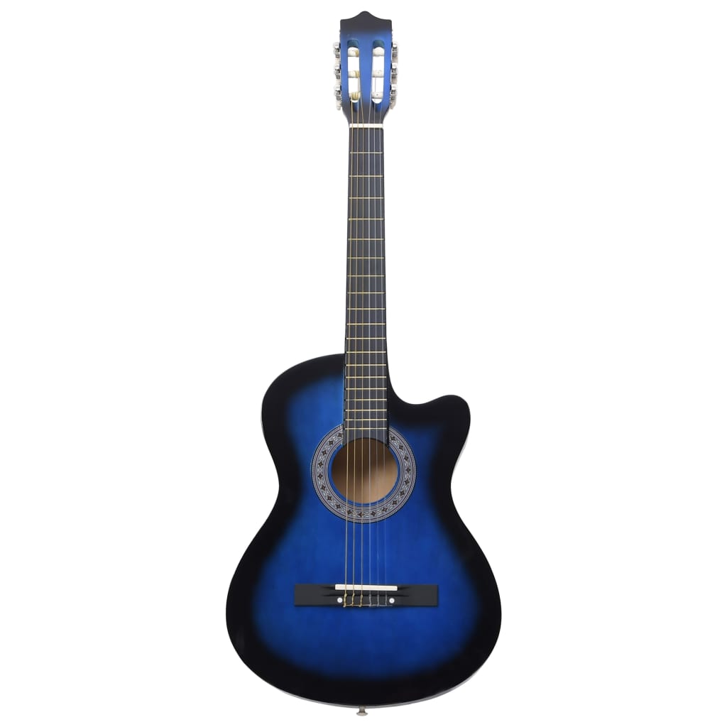 Vidaxl gitaar cutaway met 6 snaren western klassiek 38 getint blauw