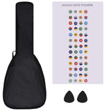 VidaXL Ukuleleset met tas voor kinderen sopraan 21'' donkerhoutkleurig