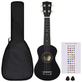 Vidaxl ukuleleset met tas voor kinderen sopraan 21'' zwart