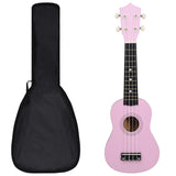 Vidaxl ukuleleset met tas voor kinderen sopraan 21'' roze