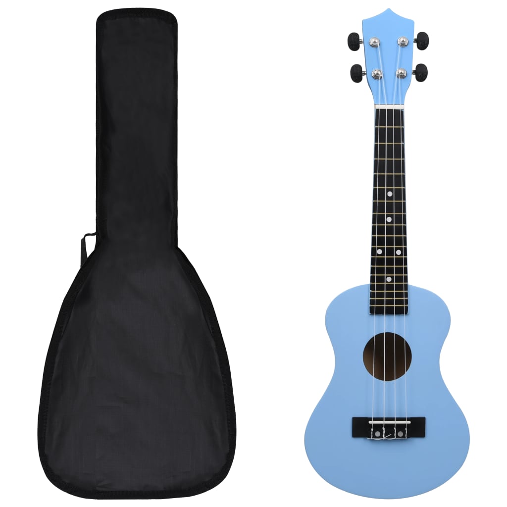 Vidaxl ukuleleset met tas voor kinderen sopraan 23'' blauw