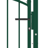 Vidaxl poort met gebogen bovenkant 100x150 cm staal groen