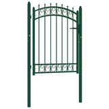 Vidaxl poort met speerpunten 100x125 cm staal groen