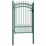 Vidaxl poort met speerpunten 100x150 cm staal groen