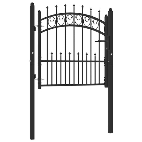 Vidaxl poort met speerpunten 100x100 cm staal zwart