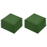 VidaXL Valtegels 12 st 50x50x3 cm rubber groen