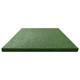 VidaXL Valtegels 12 st 50x50x3 cm rubber groen