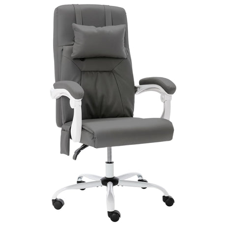 Vidaxl kantoormassagestoel kunstleer grijs