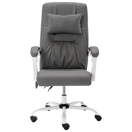 Vidaxl kantoormassagestoel kunstleer grijs