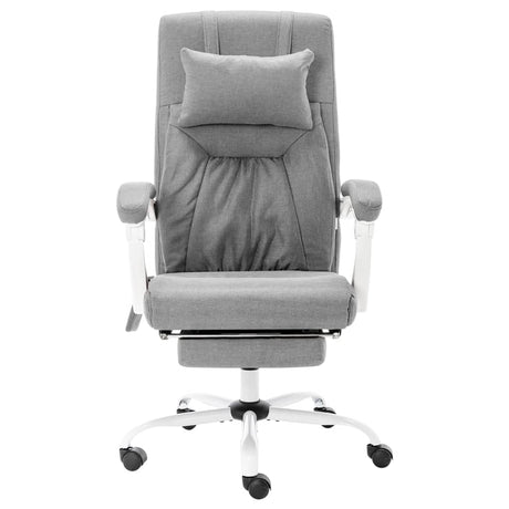 Vidaxl kantoormassagestoel stof grijs