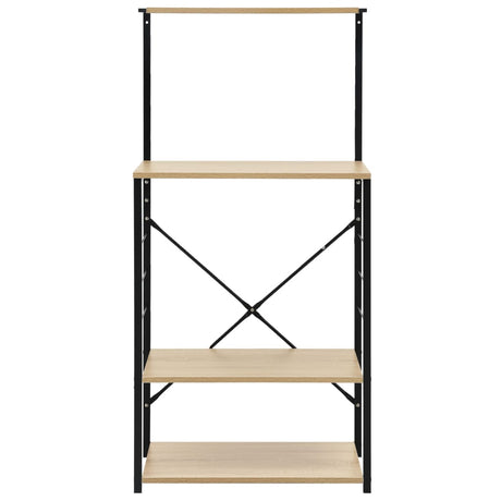 Vidaxl magnetronkast 60x39,6x123 cm bewerkt hout zwart en eikenkleurig