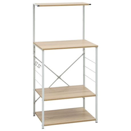 Vidaxl magnetronkast 60x39,6x123 cm bewerkt hout wit en eikenkleurig