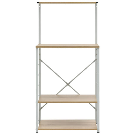 Vidaxl magnetronkast 60x39,6x123 cm bewerkt hout wit en eikenkleurig