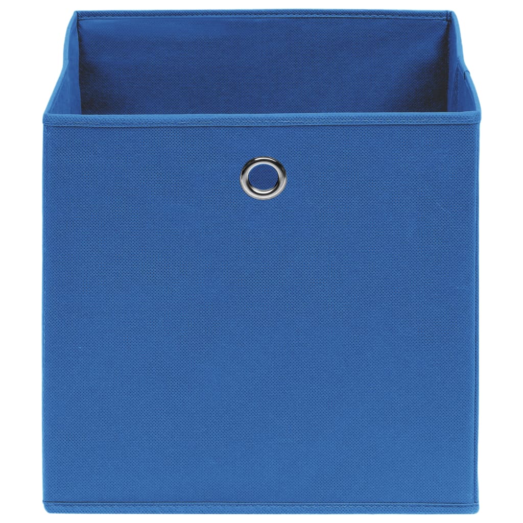 Vidaxl opbergboxen 10 st 32x32x32 cm stof blauw