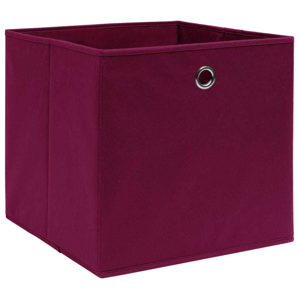 Vidaxl opbergboxen 4 st 32x32x32 cm stof donkerrood