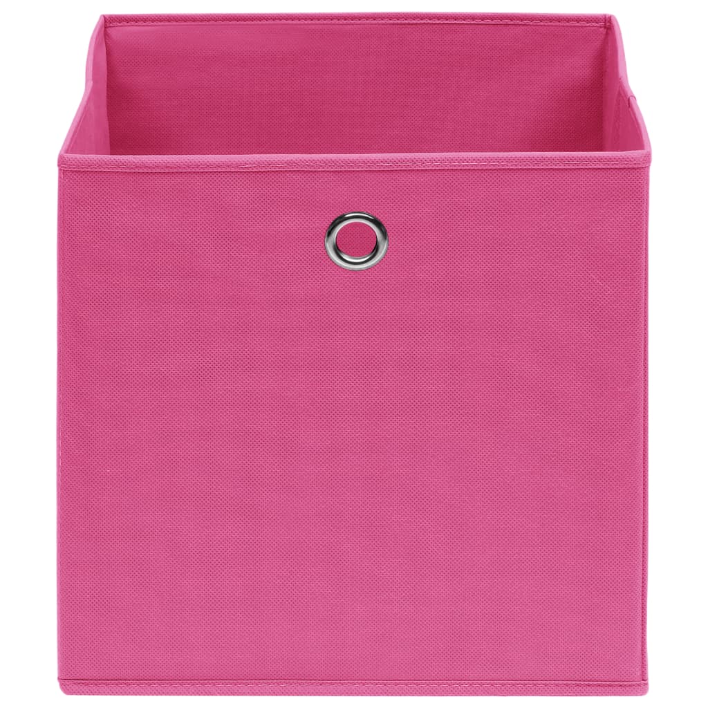 Vidaxl opbergboxen 4 st 32x32x32 cm stof roze