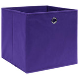 Vidaxl opbergboxen 4 st 32x32x32 cm stof paars