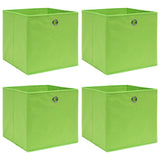 Vidaxl opbergboxen 4 st 32x32x32 cm stof groen
