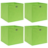 Vidaxl opbergboxen 4 st 32x32x32 cm stof groen