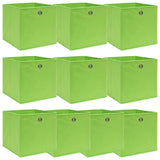 Vidaxl opbergboxen 10 st 32x32x32 cm stof groen