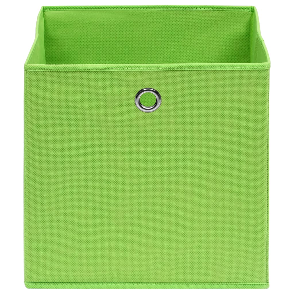 Vidaxl opbergboxen 10 st 32x32x32 cm stof groen