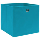 Vidaxl opbergboxen 4 st 32x32x32 cm stof babyblauw